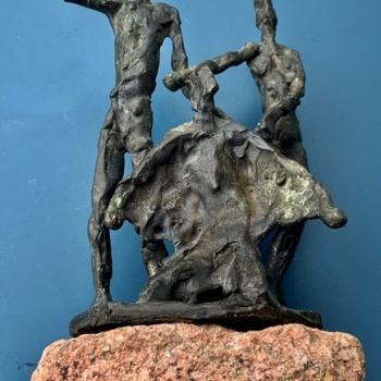 Bronze Figurengruppe auf Granit Sokel