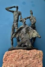 Bronze Figurengruppe auf Granit Sokel